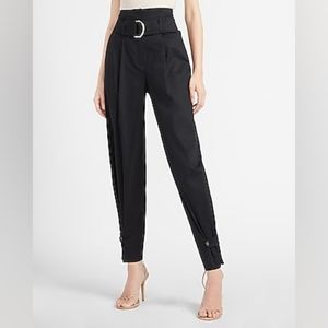 EXPRESS Super High Waisted Belted Utility Ankle Pant Petite NWOT